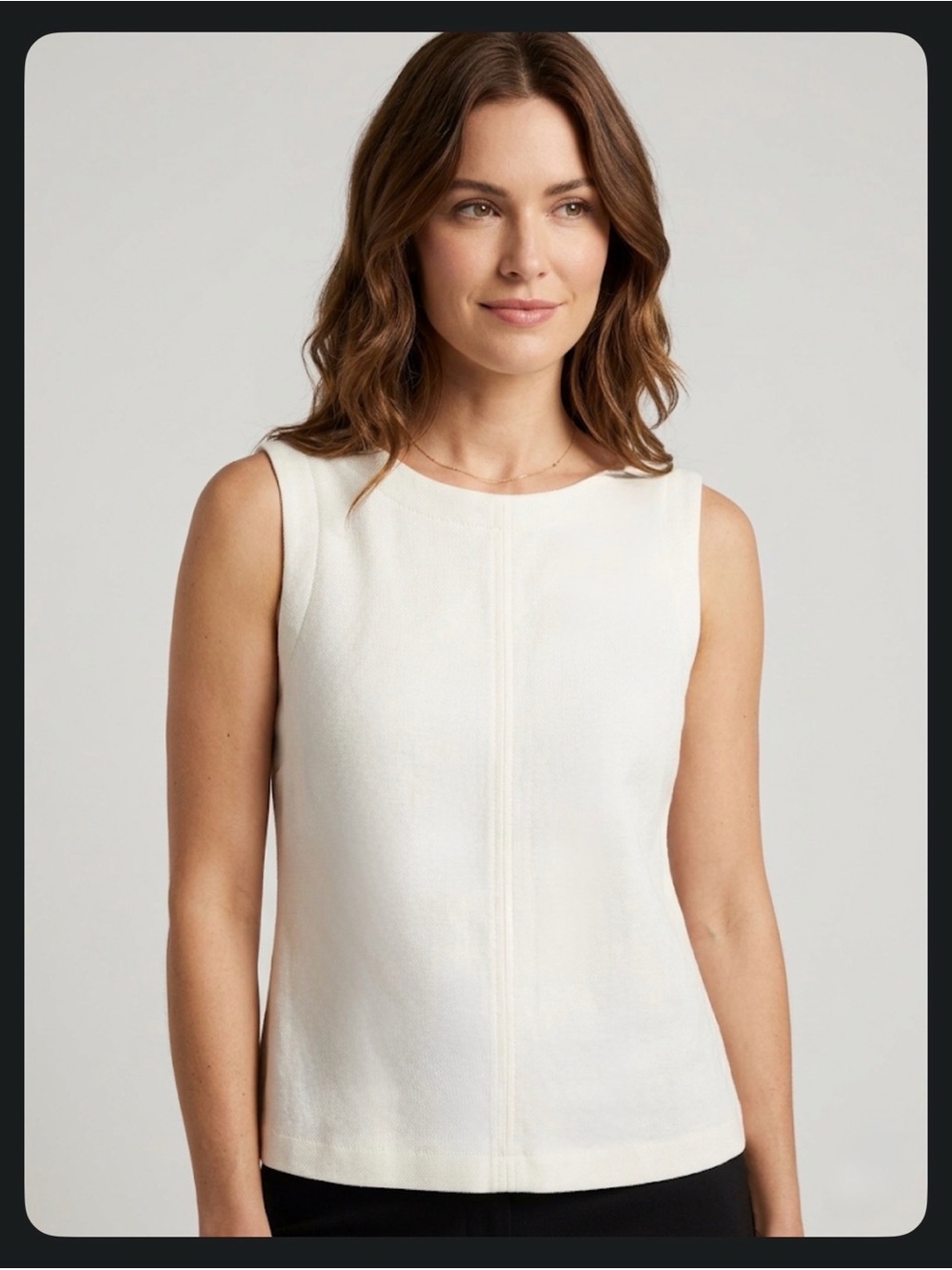Max Studio Cream Sleeveless Shell Top
